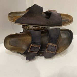 BIRKENSTOCK Arizona Two Strap Sandals Brown Birko Flor EU 42 Woman’s 11